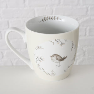 Mug wrennie in ceramica con uccelli