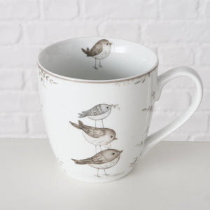 Mug wrennie in ceramica con uccelli