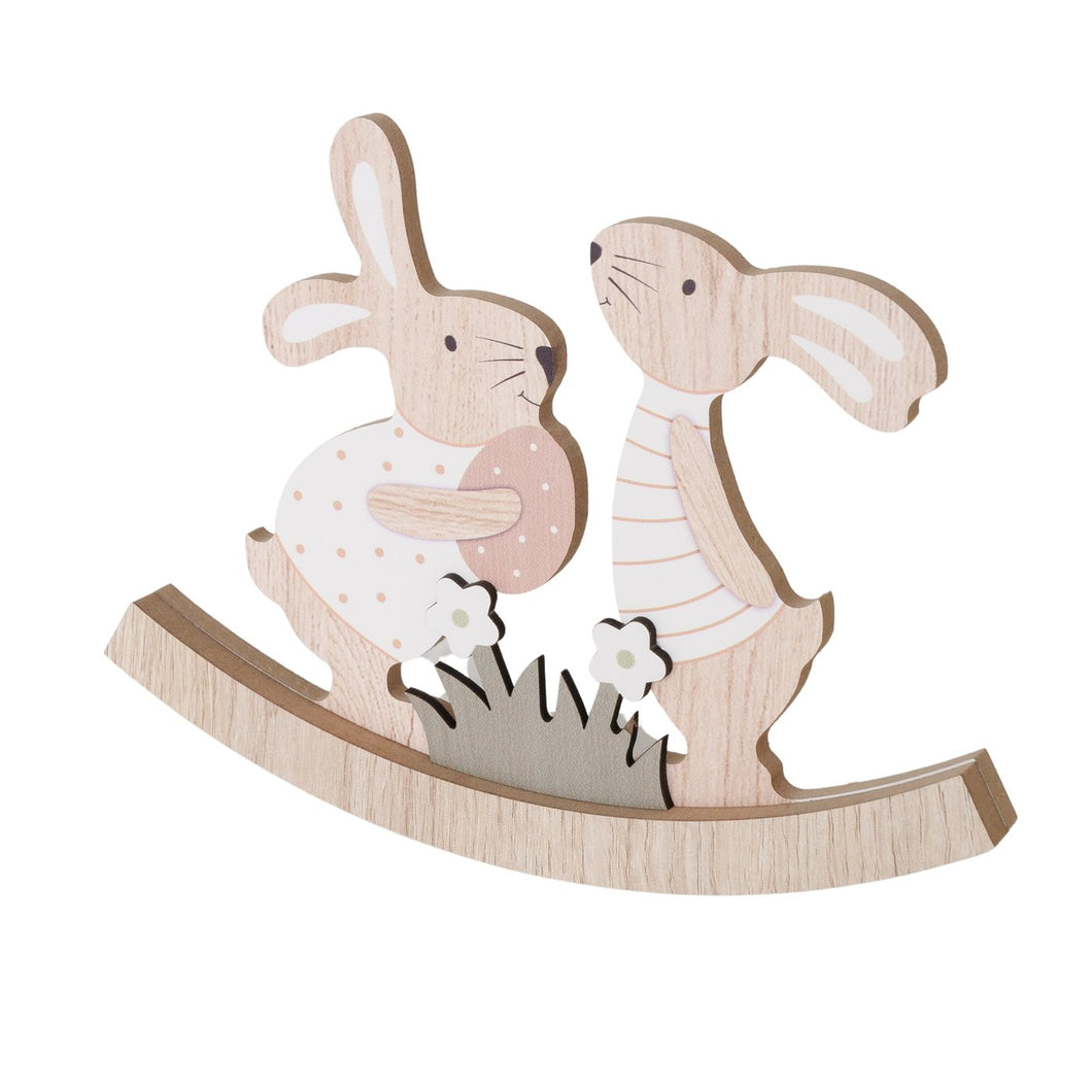 Coppia di coniglietti Lolle in legno