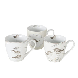 Mug wrennie in ceramica con uccelli