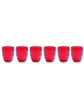 Carica l&#39;immagine nel visualizzatore di Gallery, Bicchiere acqua rosso set 6 pz
